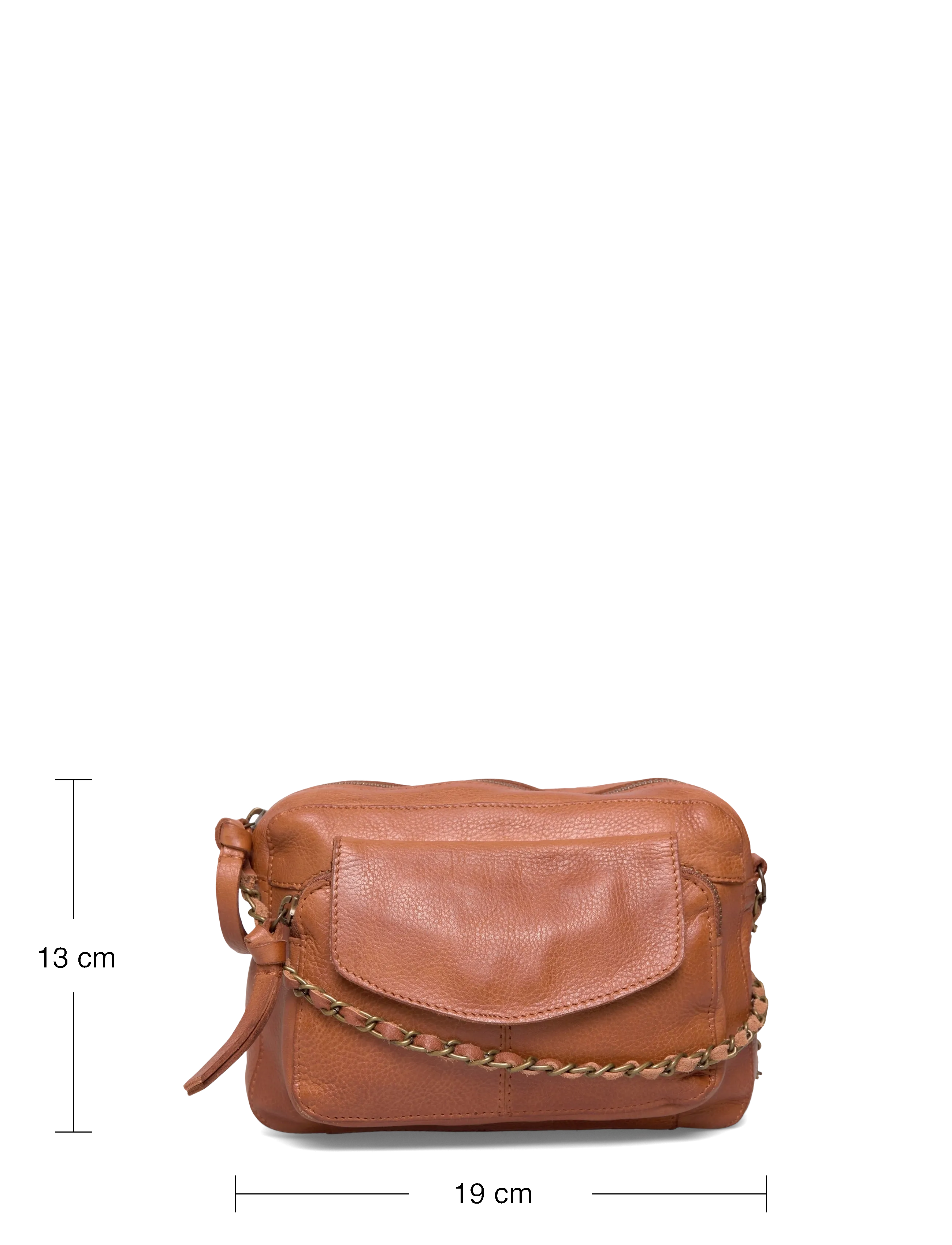 Pieces - PCNAINA LEATHER CROSS BODY FC NOOS - crossbody bags - root beer - 3
