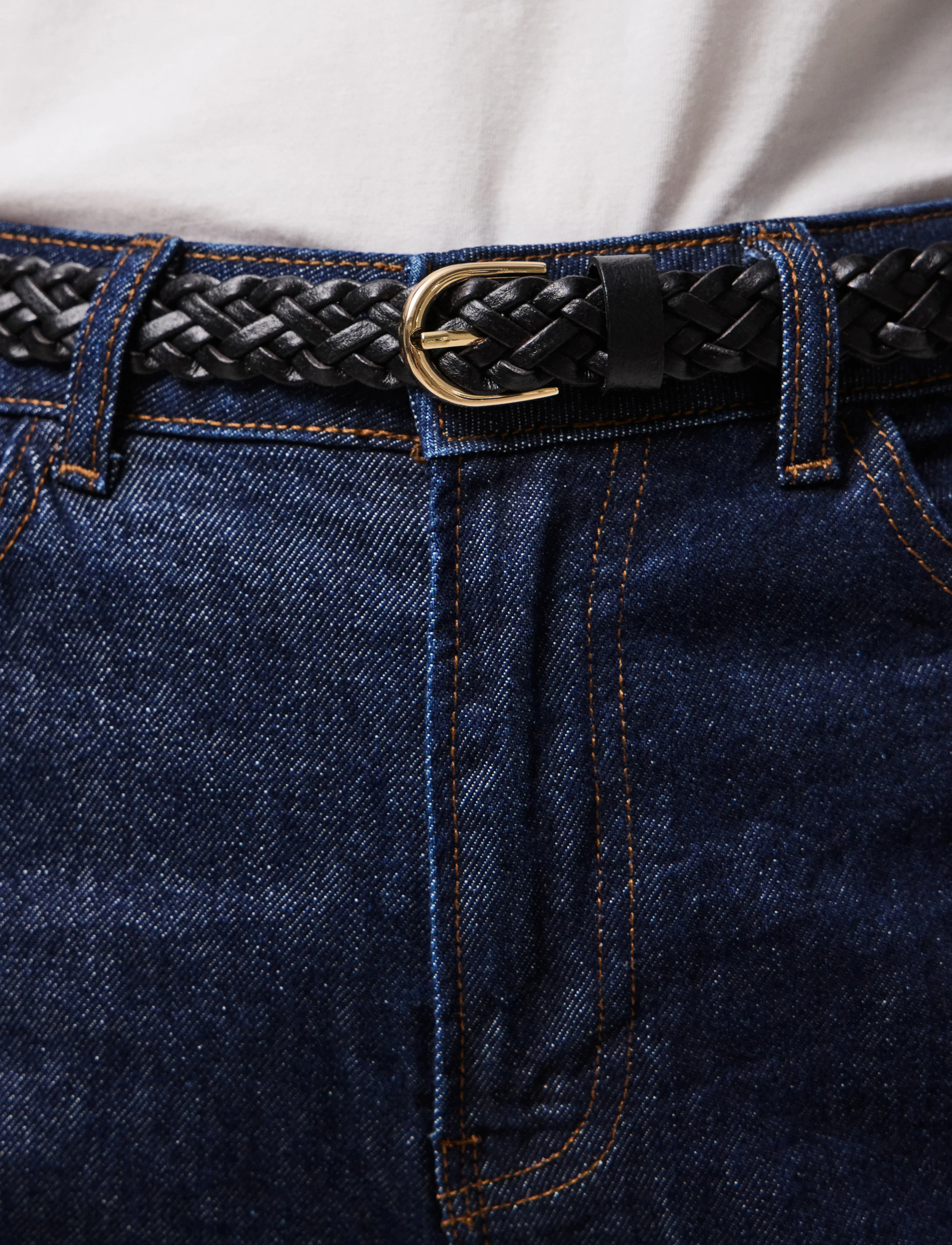 Pieces - PCAVERY LEATHER BRAIDED SLIM BELT NOOS - leather belts - black - 2