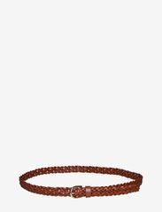 Pieces - PCAVERY LEATHER BRAIDED SLIM BELT NOOS - lowest prices - cognac - 0