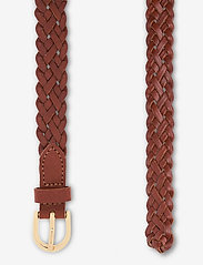Pieces - PCAVERY LEATHER BRAIDED SLIM BELT NOOS - lowest prices - cognac - 1