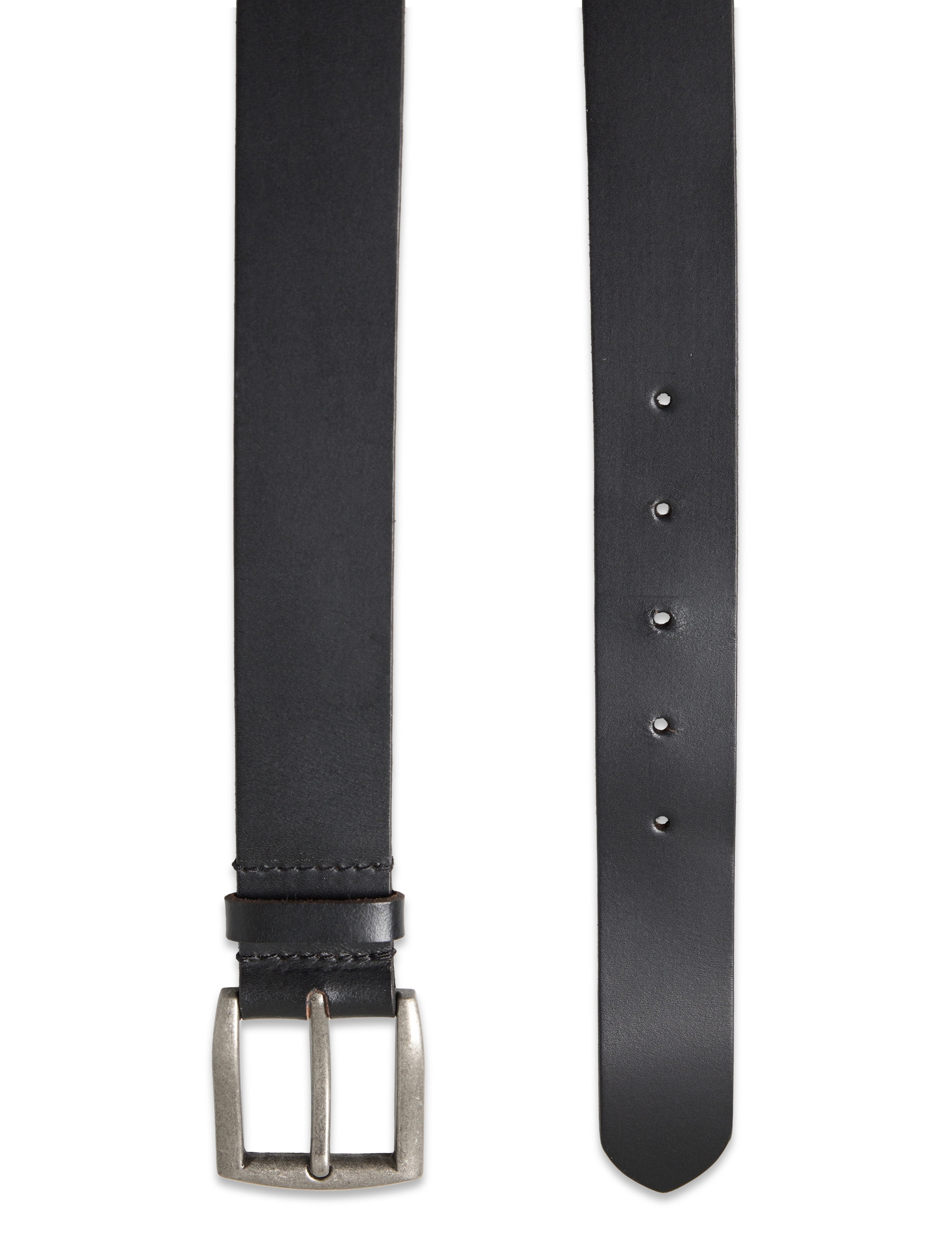 Pieces - PCNADY LEATHER JEANS BELT NOOS - läderskärp - black - 2