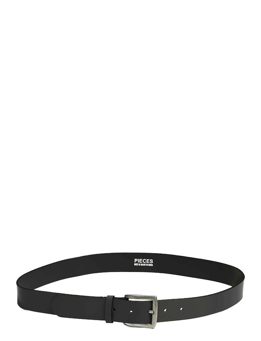Pieces - PCNADY LEATHER JEANS BELT NOOS - ledergürtel - black - 3