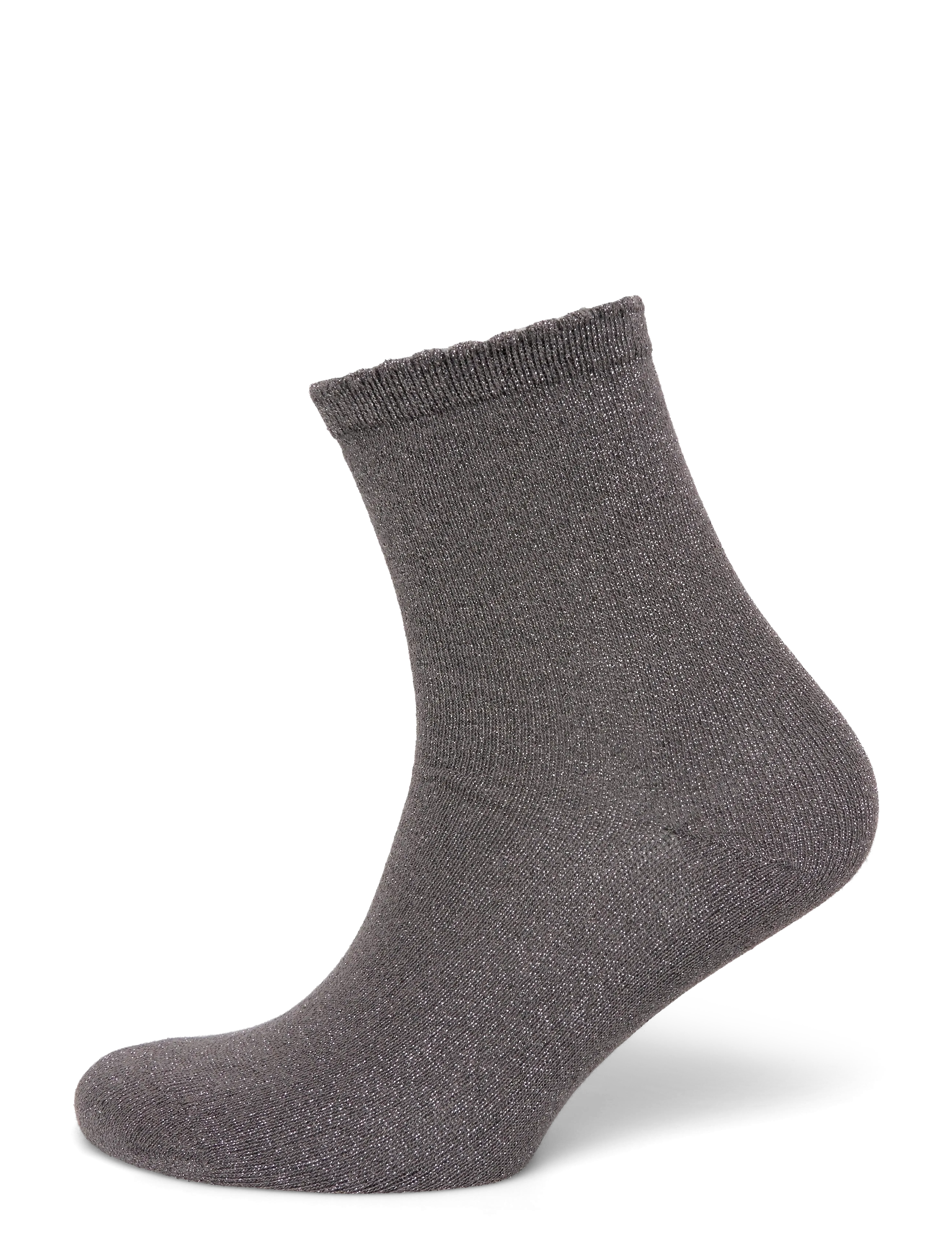Pieces PCSEBBY GLITTER LONG 1 PACK SOCKS NOOS - Undertøj - ASPHALT / grey