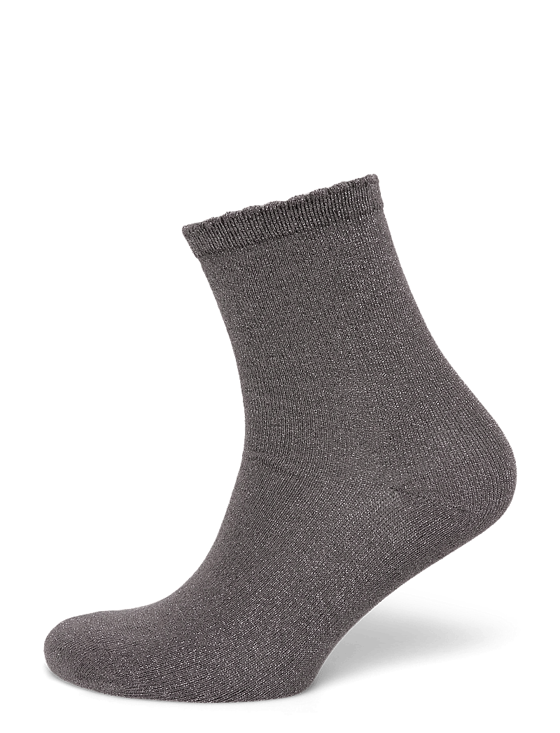 Pieces - PCSEBBY GLITTER LONG 1 PACK SOCKS NOOS - vanliga strumpor - asphalt - 0