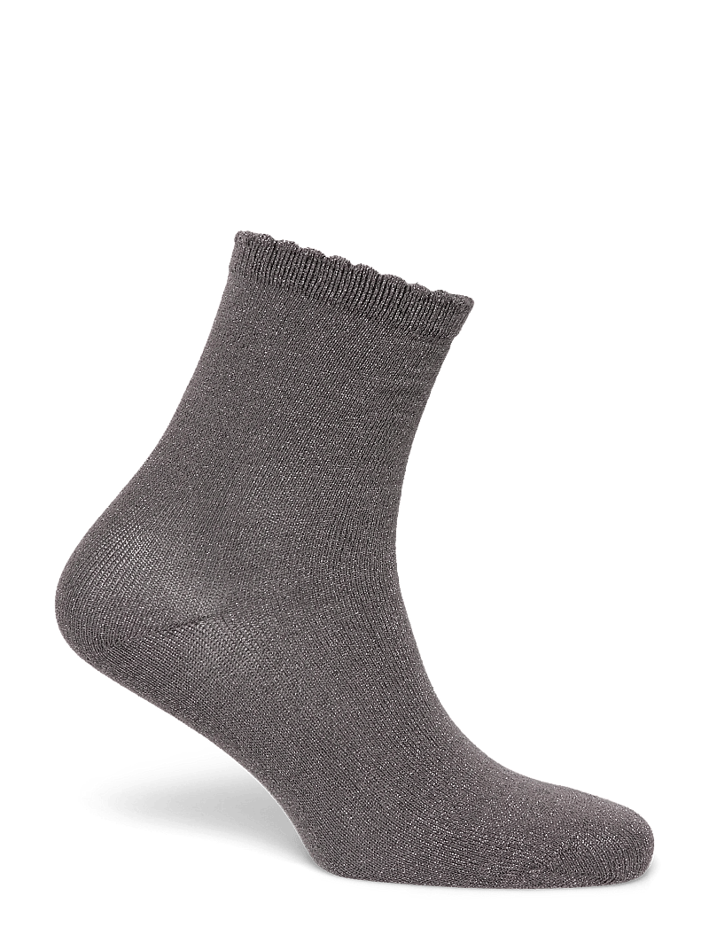 Pieces - PCSEBBY GLITTER LONG 1 PACK SOCKS NOOS - vanliga strumpor - asphalt - 1