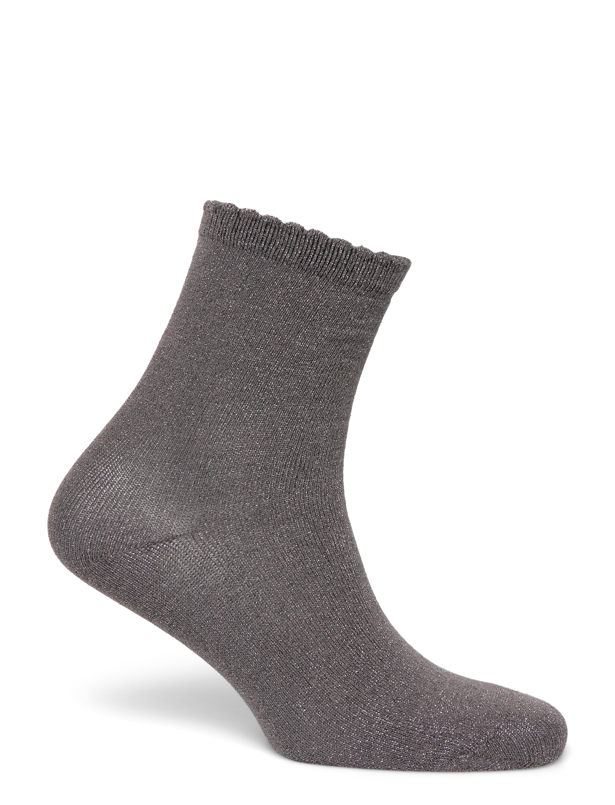 Pieces - PCSEBBY GLITTER LONG 1 PACK SOCKS NOOS - regular socks - asphalt - 1