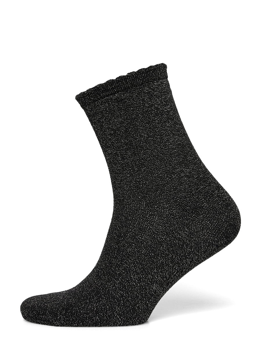 Pieces - PCSEBBY GLITTER LONG 1 PACK SOCKS NOOS - normale socken - black - 0