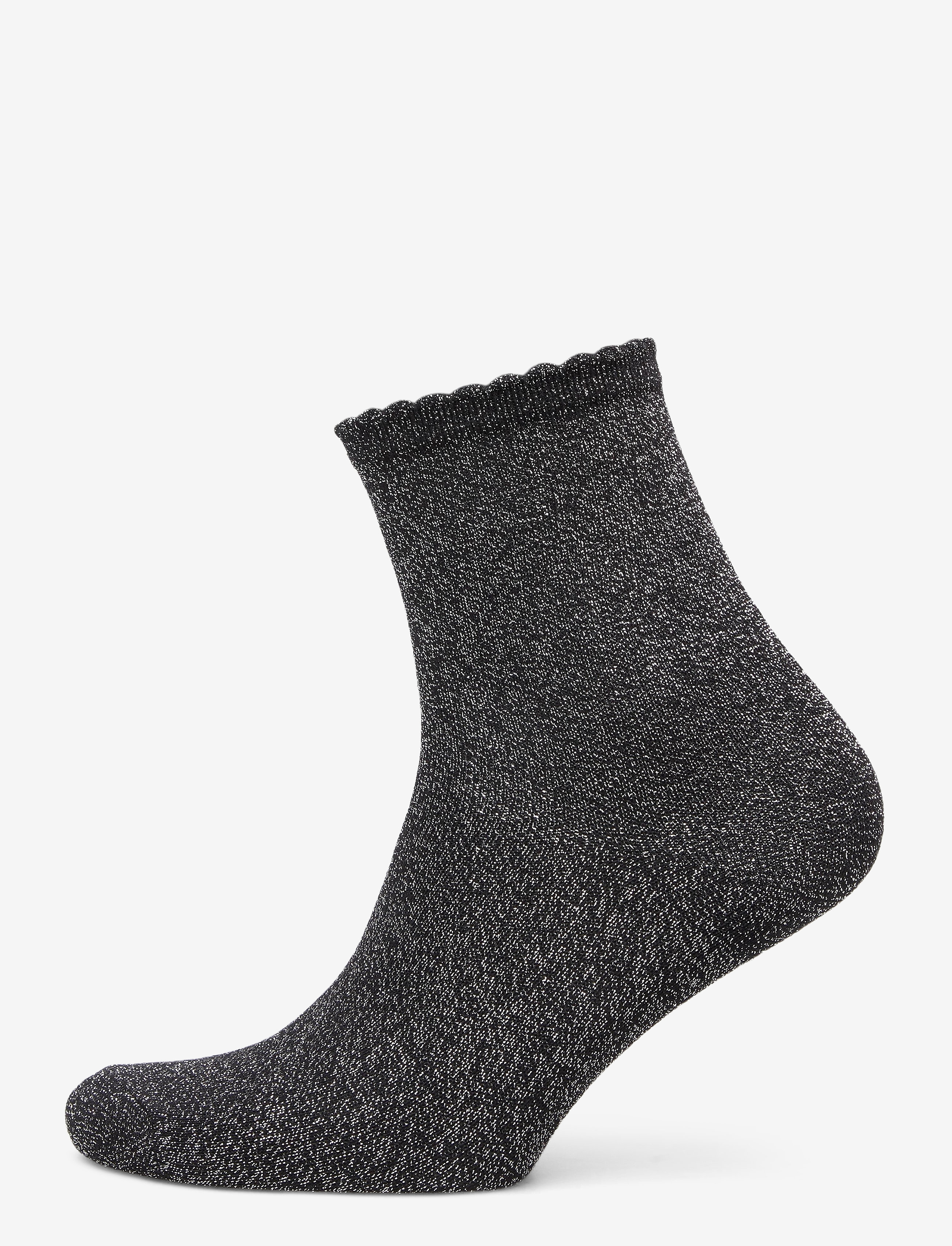 Pieces PCSEBBY GLITTER LONG SOCKS NOOS BC - Pesu - BLACK / black
