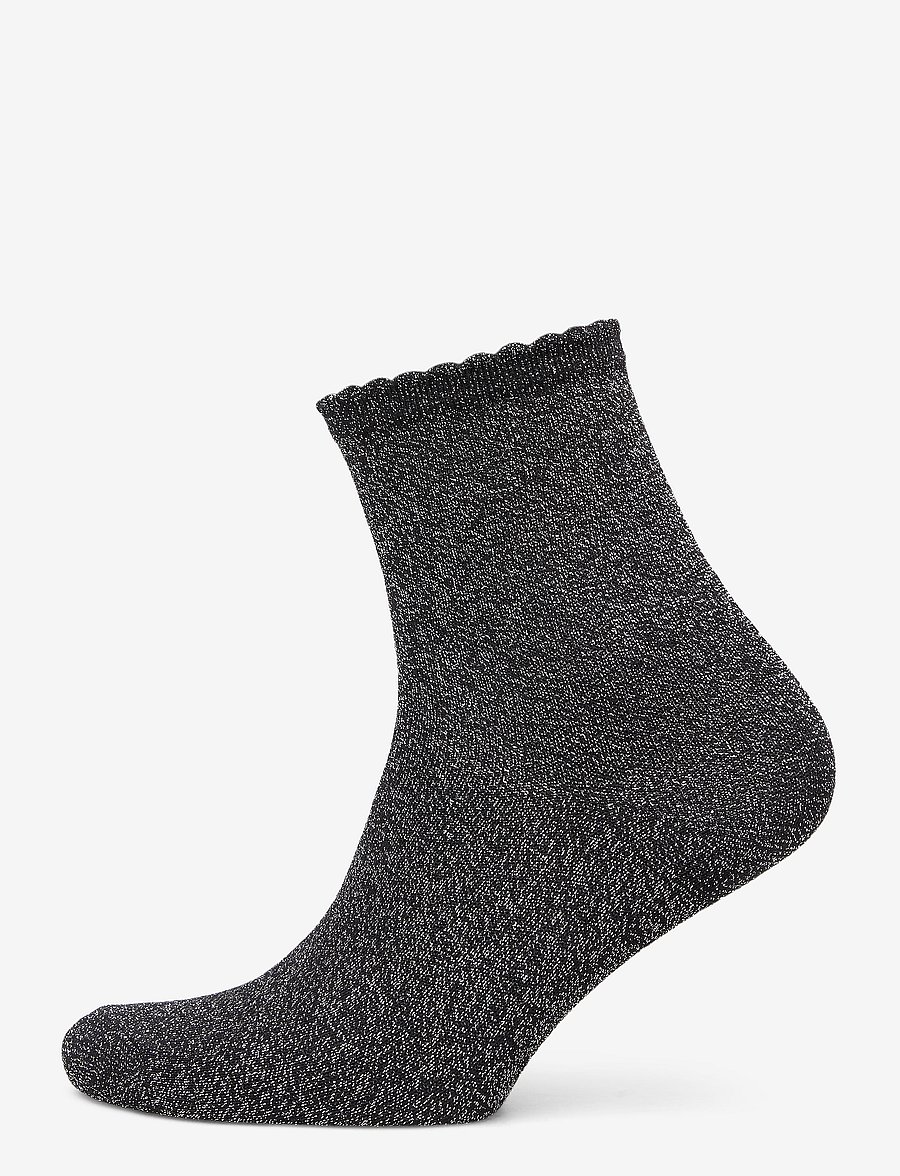 Pieces - PCSEBBY GLITTER LONG 1 PACK SOCKS NOOS - normale socken - black - 0