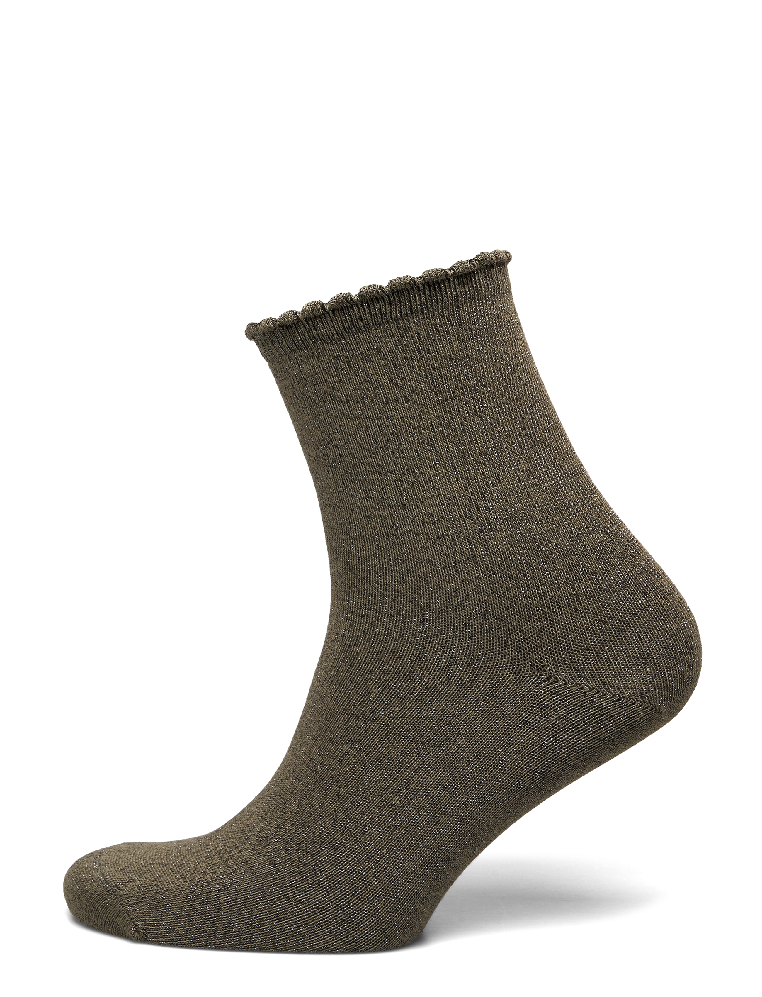 PCSEBBY GLITTER LONG SOCKS NOOS BC - DEEP LICHEN GREEN