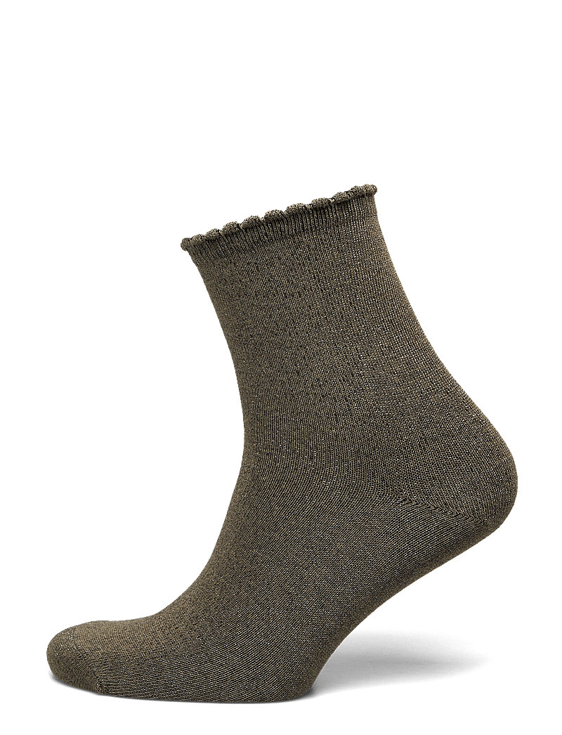 Pieces - PCSEBBY GLITTER LONG 1 PACK SOCKS NOOS - regular socks - deep lichen green - 0