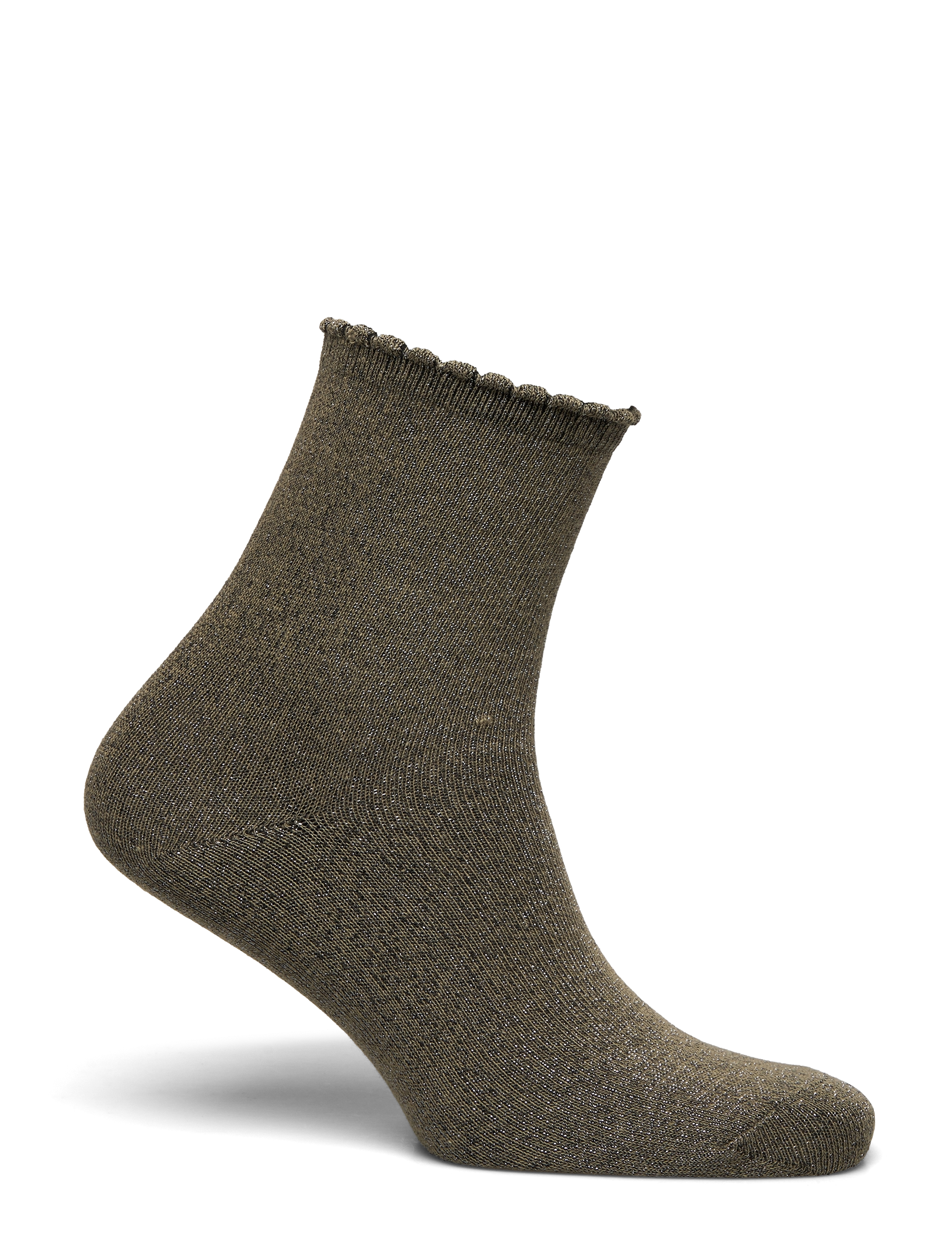 Pieces - PCSEBBY GLITTER LONG SOCKS NOOS BC - crew-socken - deep lichen green - 1