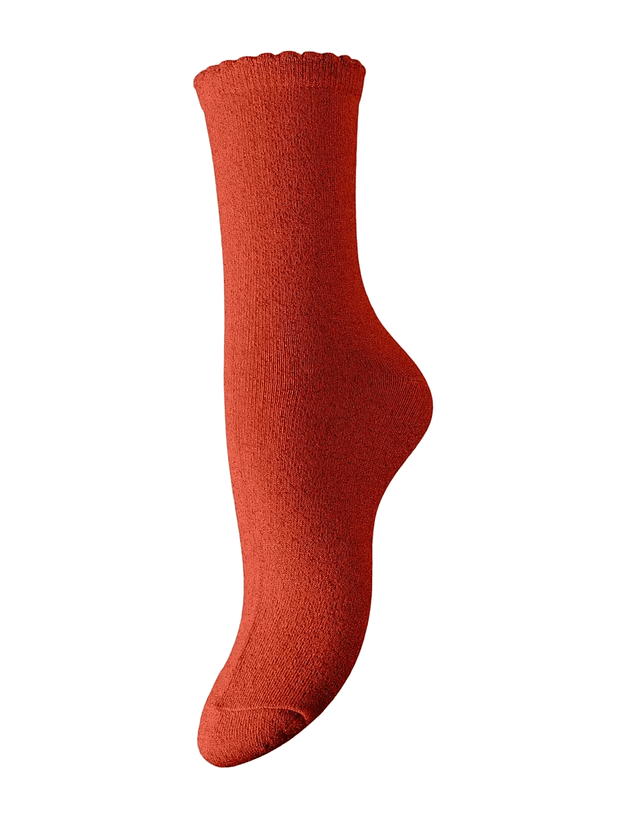 Pieces - PCSEBBY GLITTER LONG SOCKS NOOS BC - normale socken - goji berry - 0