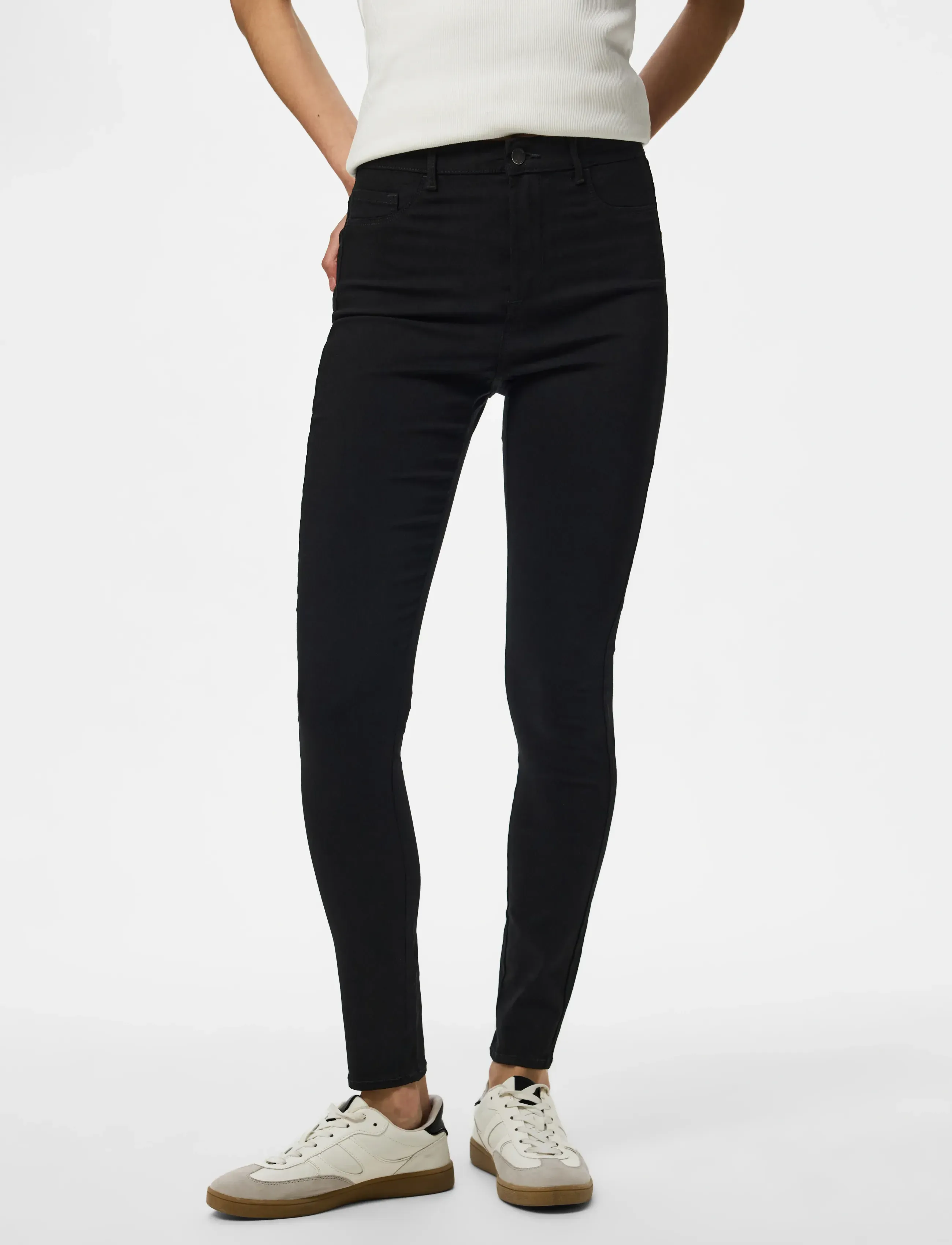 Pieces Pchighskin Wear Jeggings/Noos Bc, Kvinder, Højtaljede Jeggings, Sort, Str: M