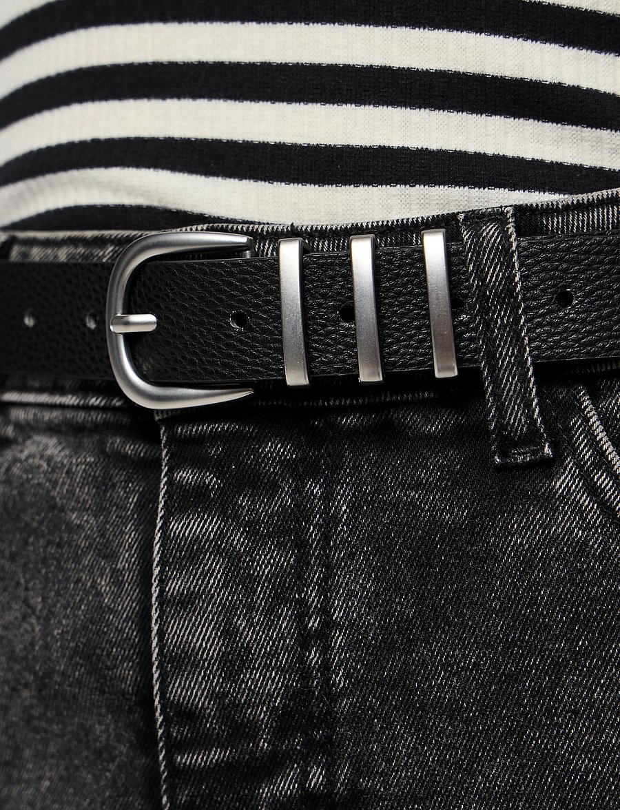 Pieces - PCLEA JEANS BELT NOOS WB PU - freizeitgürtel - black - 4