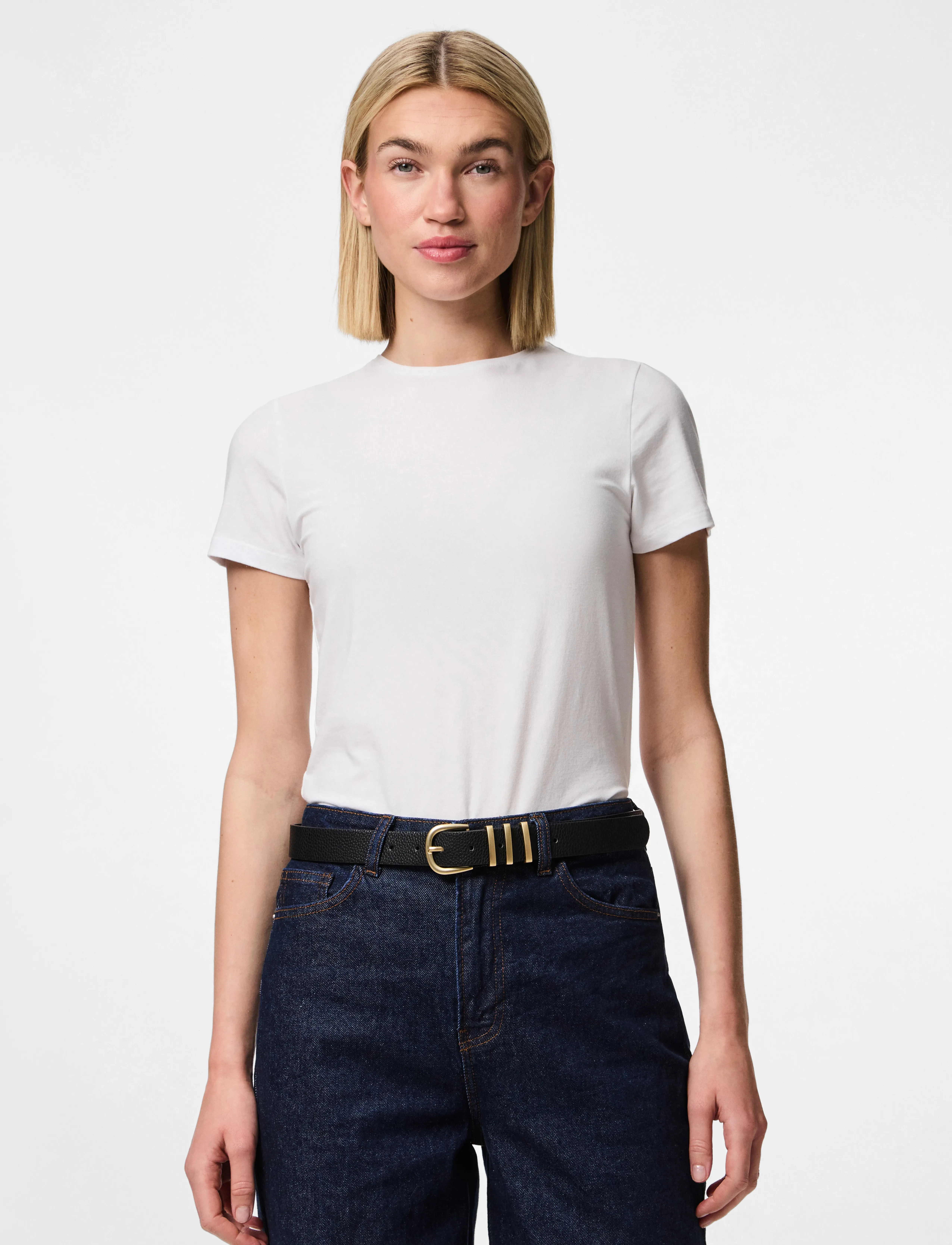 Pieces PCLEA JEANS BELT NOOS WB PU - Vööd - BLACK / black