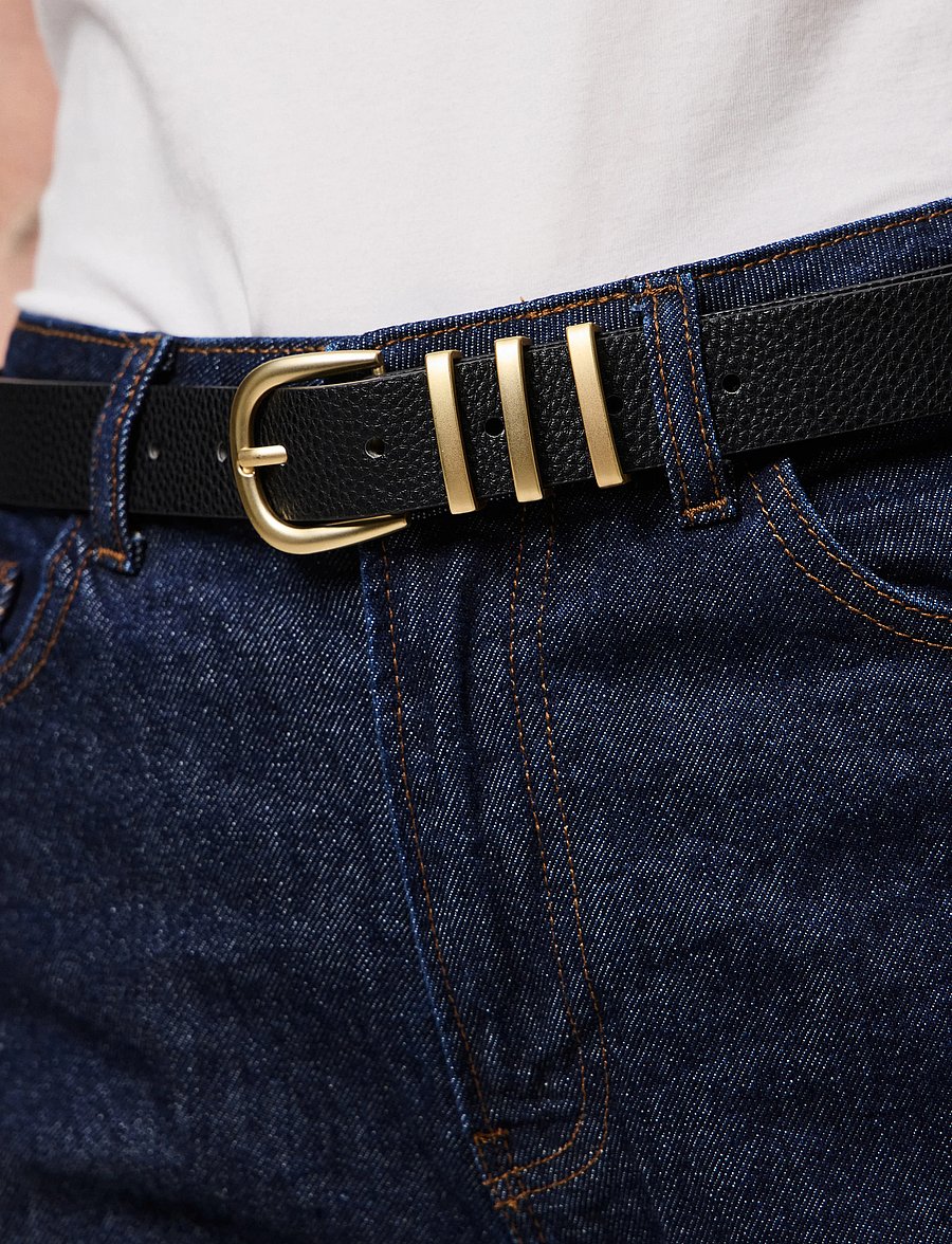 Pieces - PCLEA JEANS BELT NOOS WB PU - freizeitgürtel - black - 3