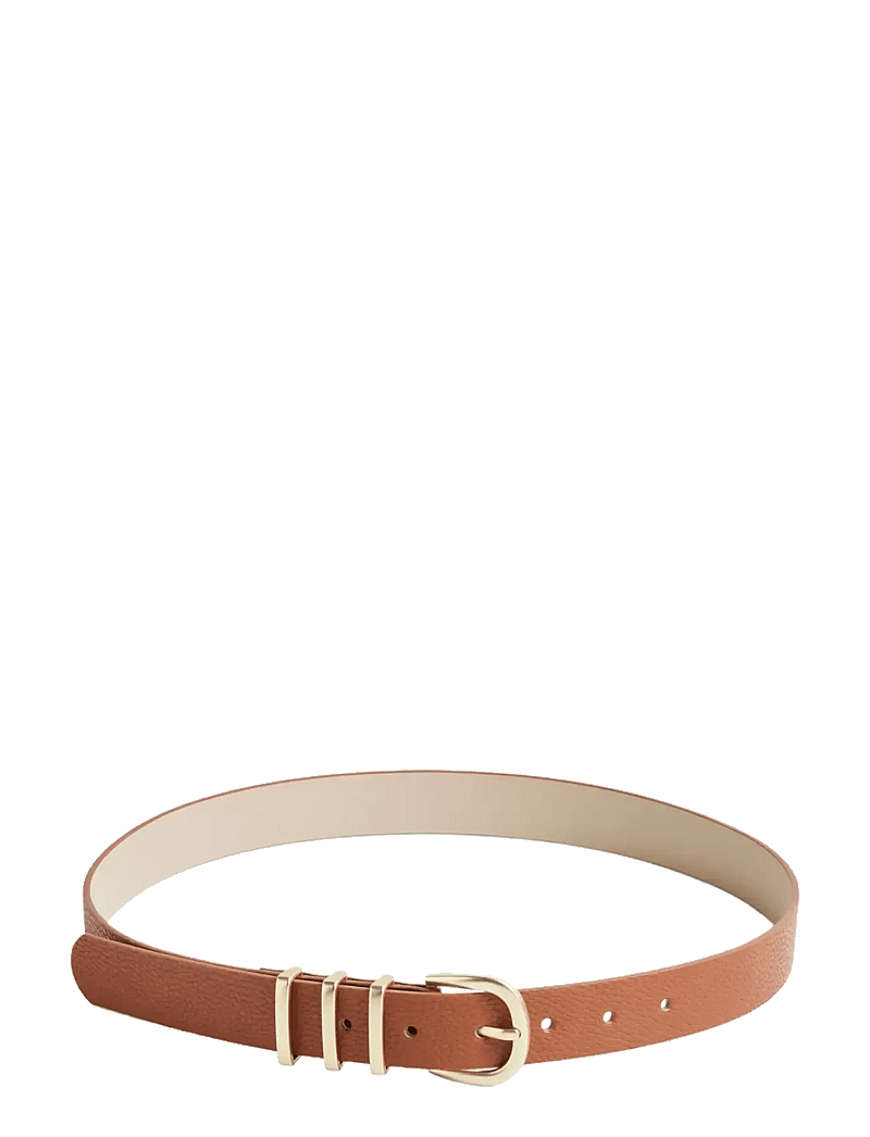 Pieces - PCLEA JEANS BELT NOOS WB PU - casual riemen - cognac - 1