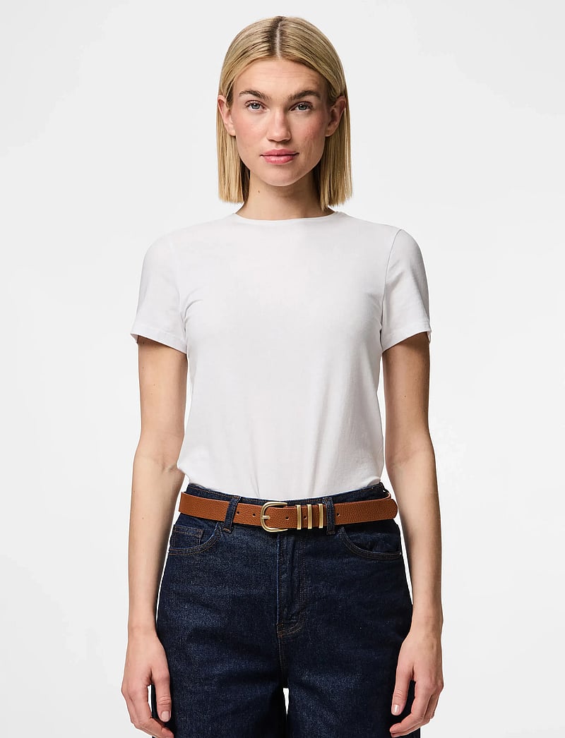 Pieces - PCLEA JEANS BELT NOOS WB PU - casual riemen - cognac - 2