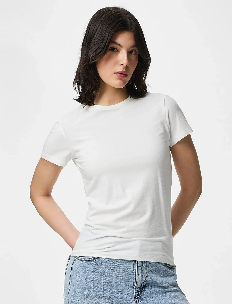 Pieces - PCSIRENE TEE NOOS - overdele - bright white - 0