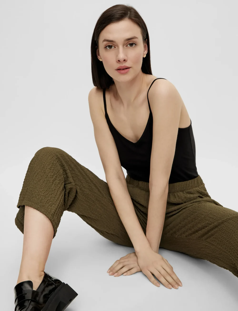 Pieces - PCSIRENE SINGLET JRS NOOS - linnen - black - 4