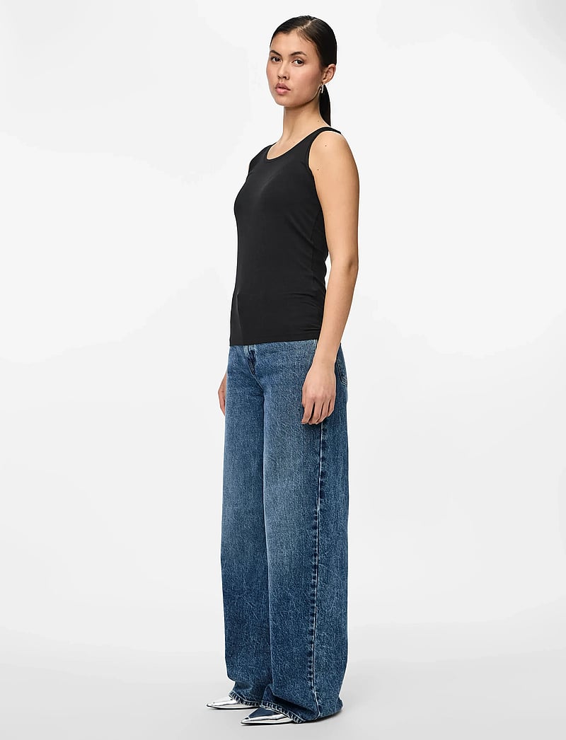 Pieces - PCSIRENE TANK TOP JRS NOOS - hihattomat topit - black - 4