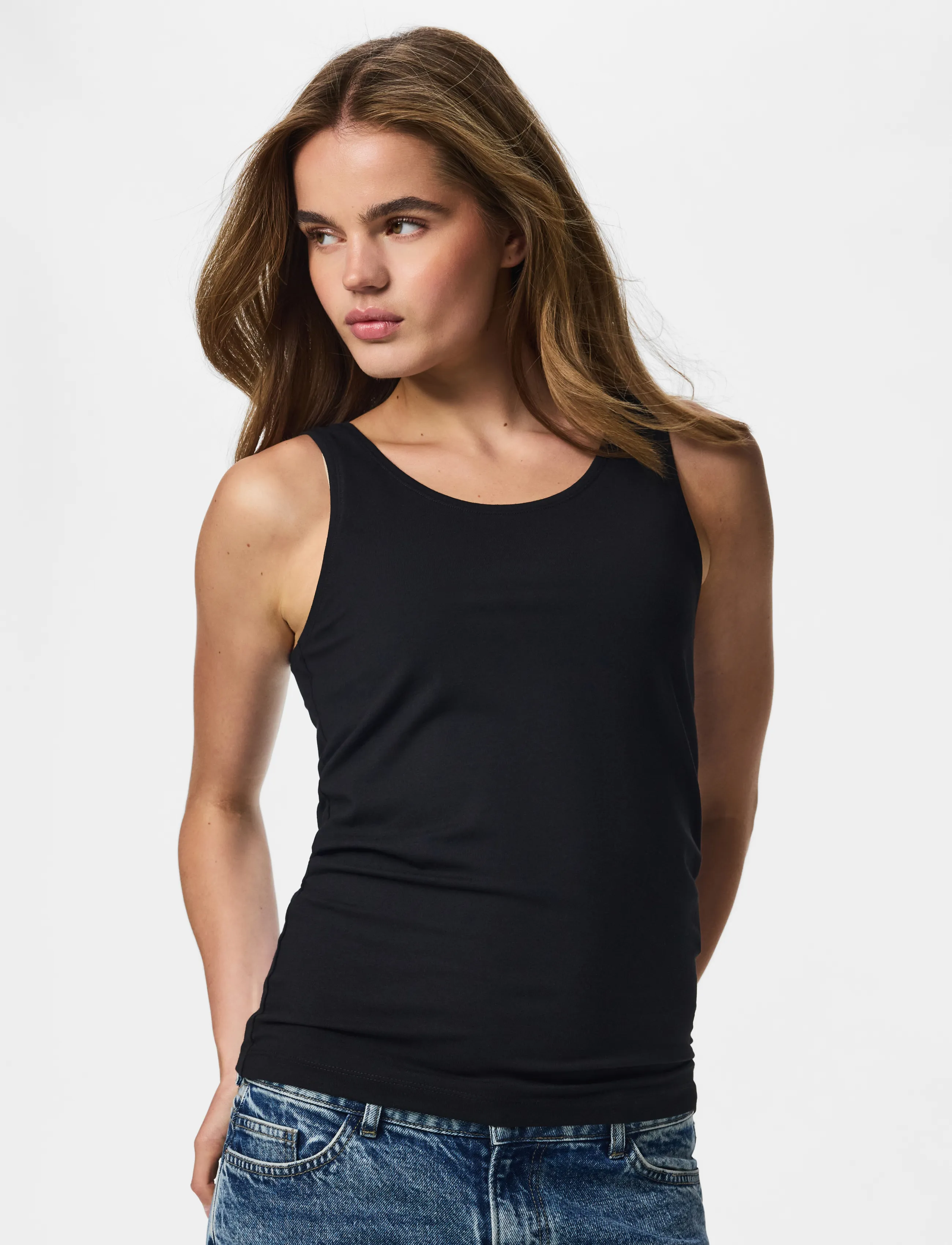PIECES Pcsirene Tank Top Jrs Noos linnen dam – bild 5