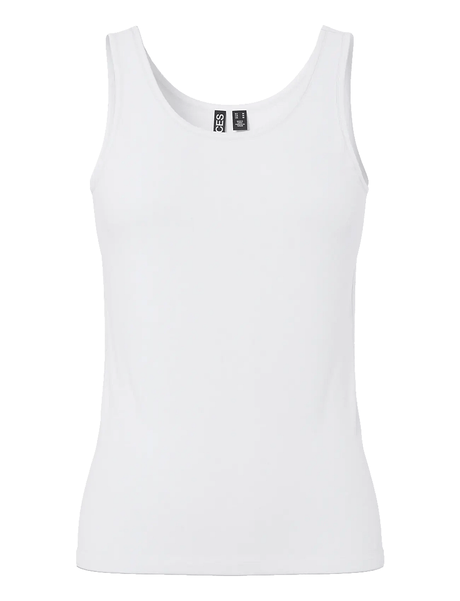 Pieces - PCSIRENE TANK TOP JRS NOOS - sleeveless tops - bright white - 1