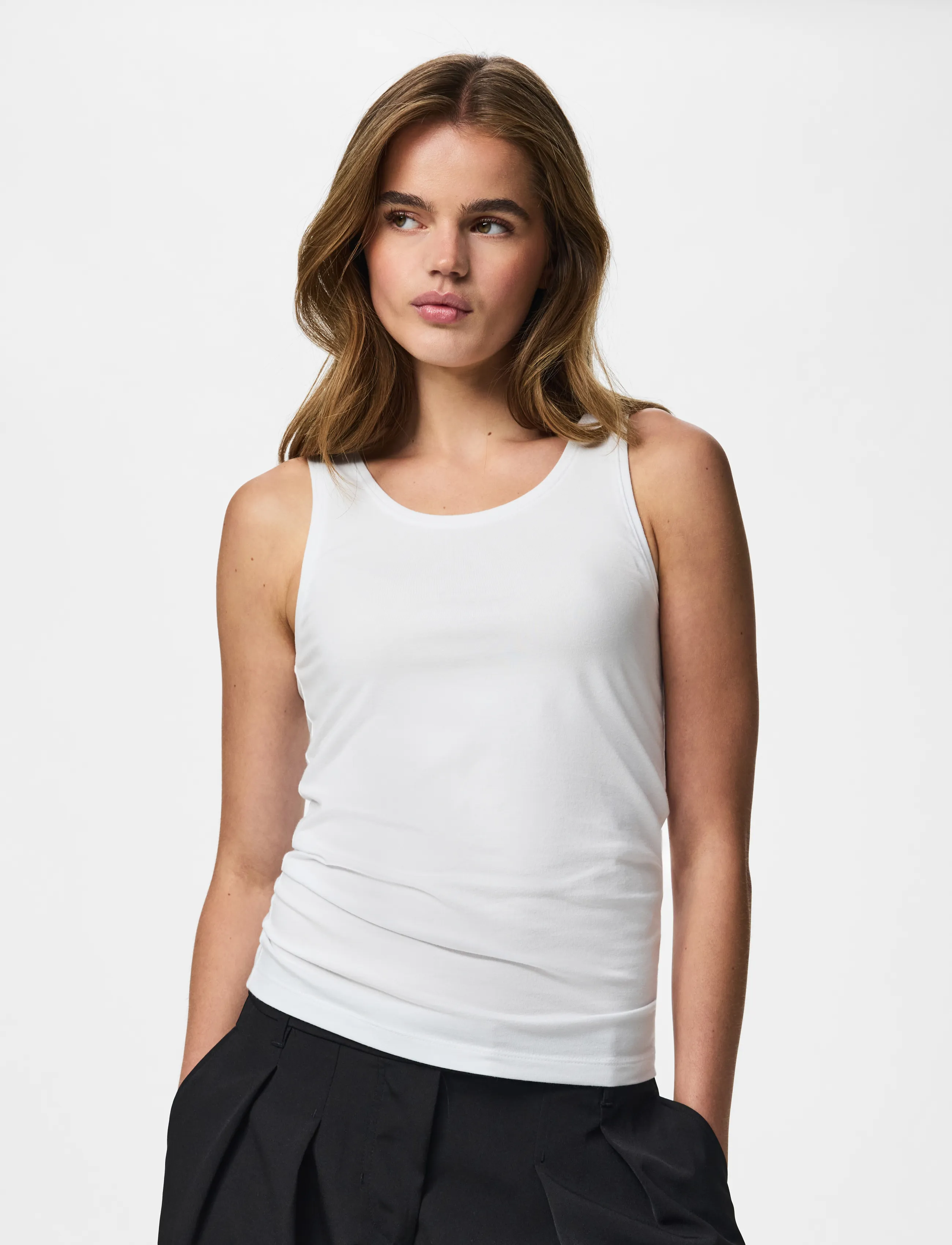 Pieces Pcsirene Tank Top Jrs Noos Bc, Kvinder, Tank Top, Hvid, Str: S