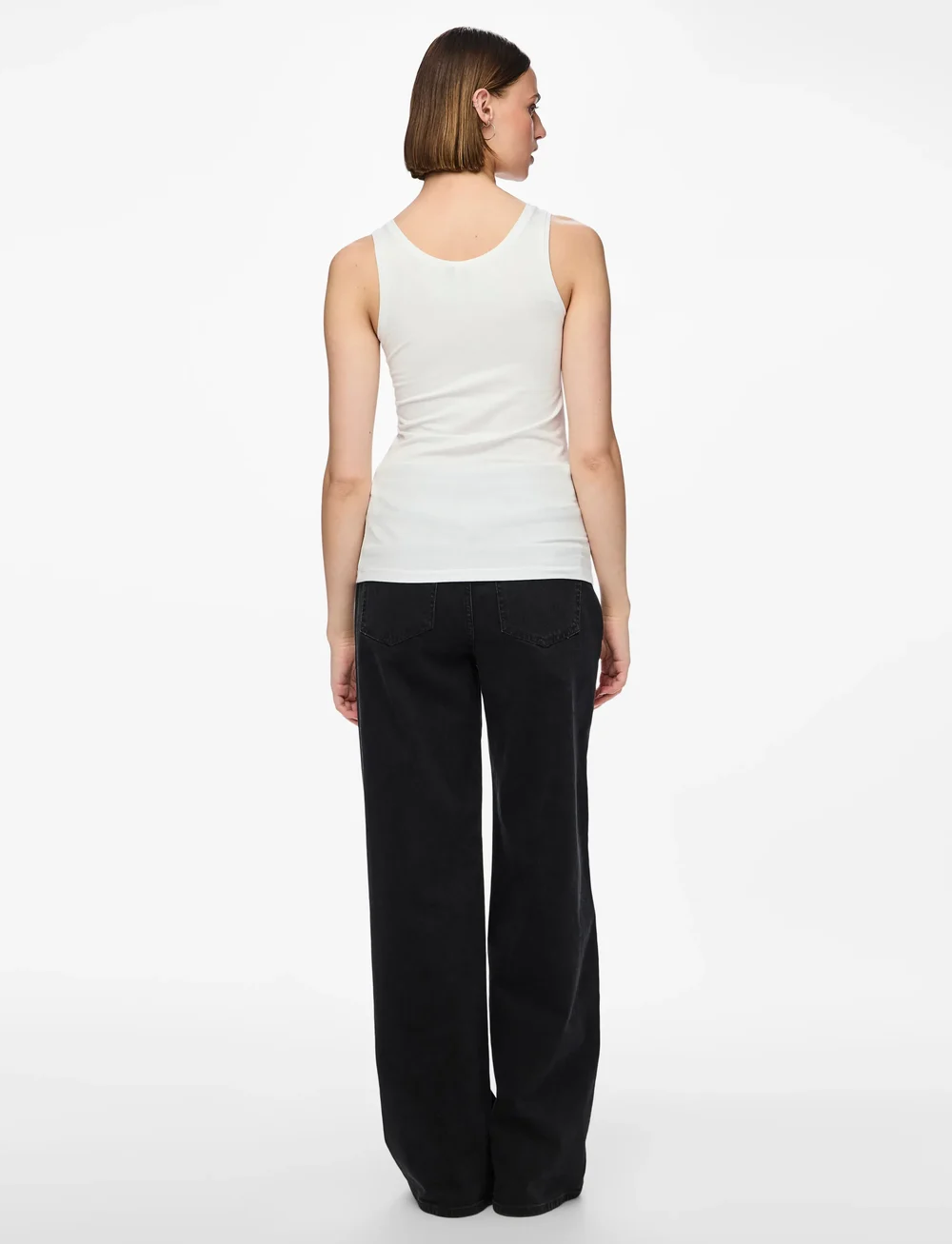 Pieces - PCSIRENE TANK TOP JRS NOOS - linnen - bright white - 3