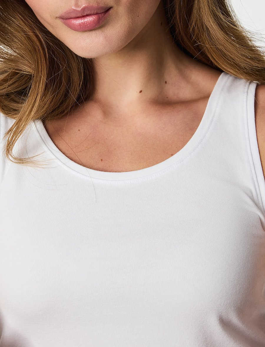 Pieces - PCSIRENE TANK TOP JRS NOOS - sleeveless tops - bright white - 5