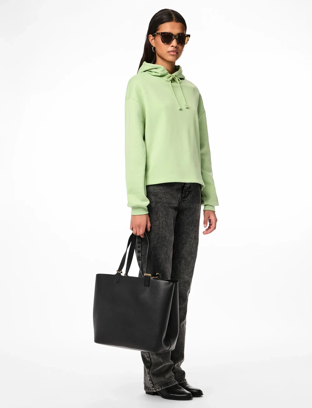 Pieces - PCKOPA SHOPPER NOOS PU - shoppingväskor - black - 0