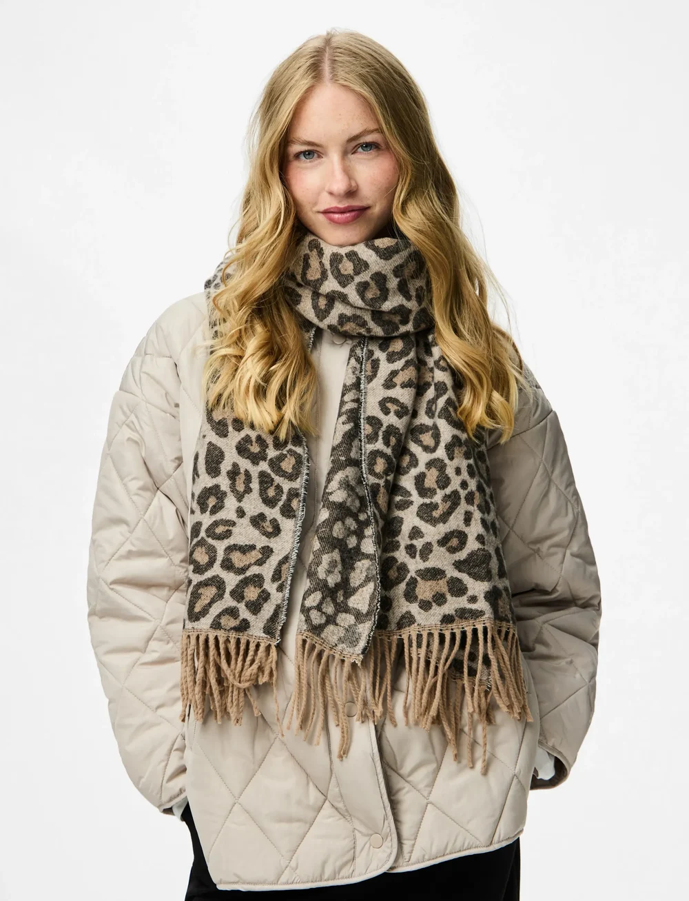 Pieces - PCJIRA SCARF NOOS - vinterskjerf - natural - 0