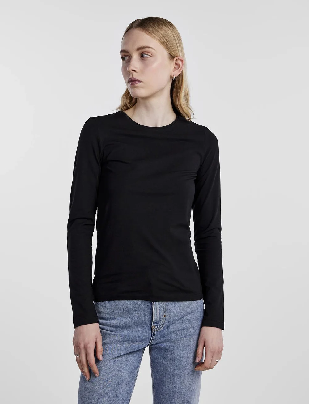 Pieces - PCSIRENE LS TEE JRS NOOS - alussärgid - black - 0