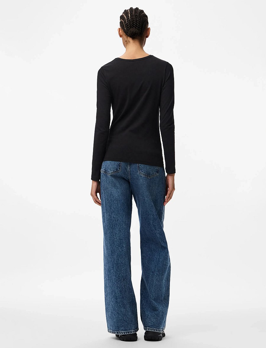 Pieces - PCSIRENE LS TEE JRS NOOS BC - palaidinukės - black - 3