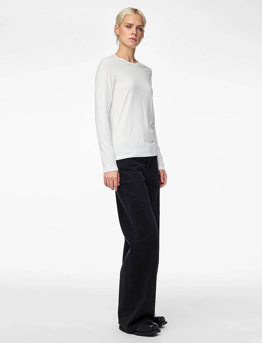 Pieces - PCSIRENE LS TEE JRS NOOS BC - oberteile - bright white - 4