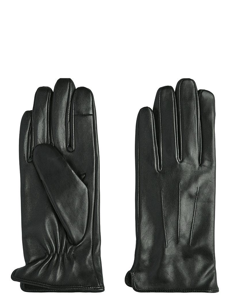 Pieces - PCNELLIE LEATHER SMART GLOVE NOOS - handsker - black - 1