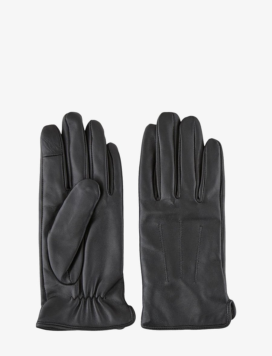 Pieces - PCNELLIE LEATHER SMART GLOVE NOOS - leren handschoenen - black - 2