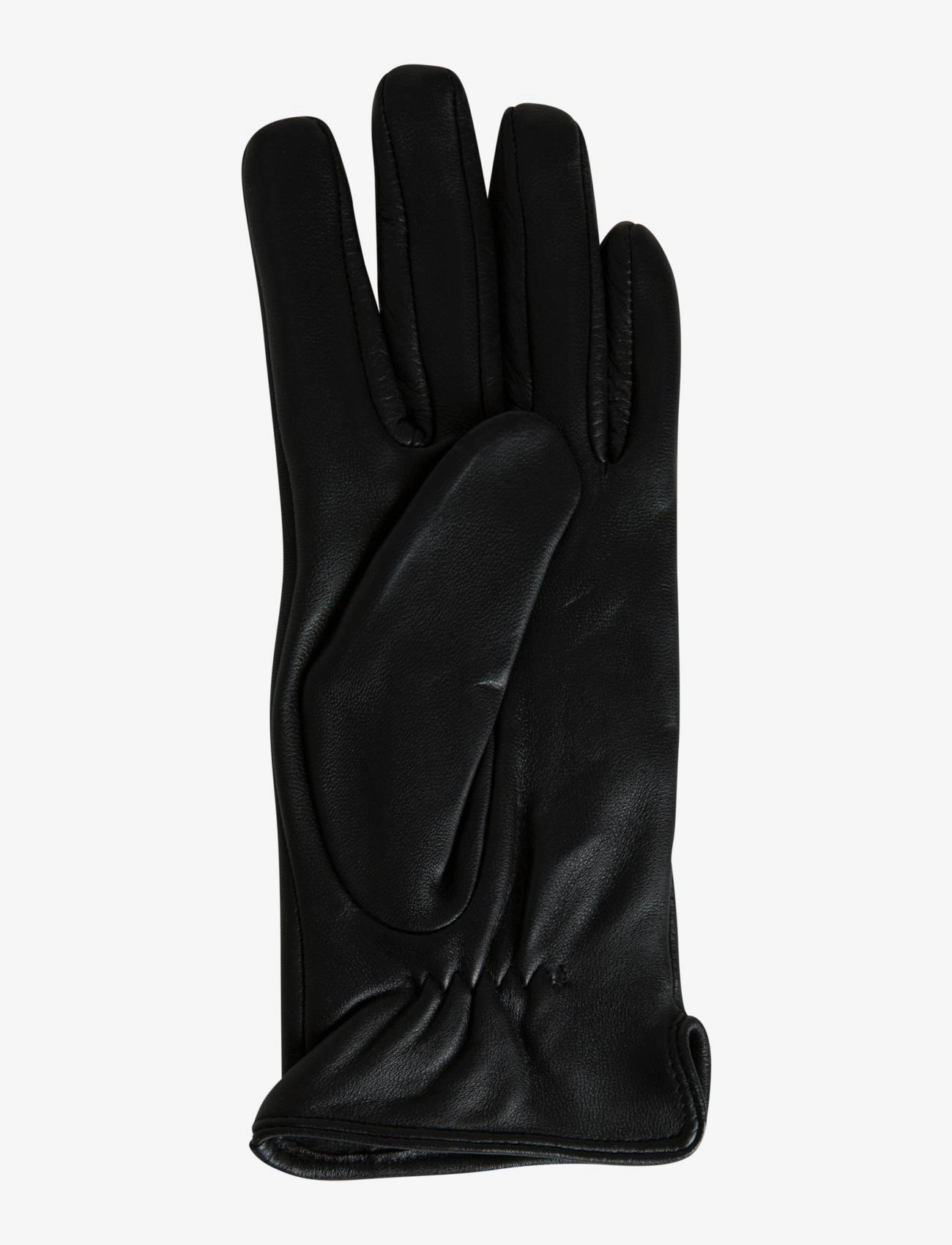 Pieces - PCNELLIE LEATHER SMART GLOVE NOOS - læderhandsker - black - 3