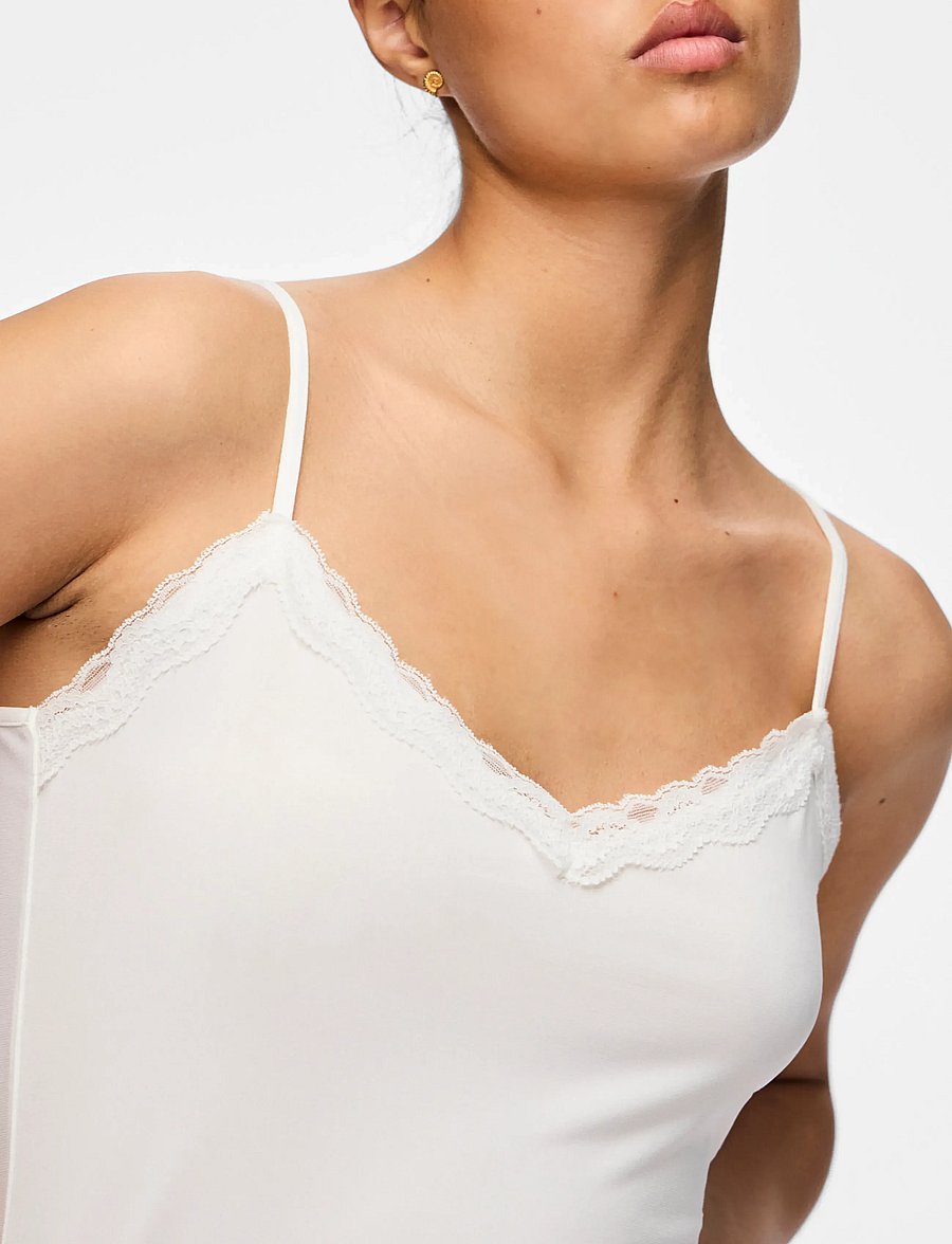 Pieces - PCKATE LACE SINGLET JRS NOOS - overdele - cloud dancer - 5