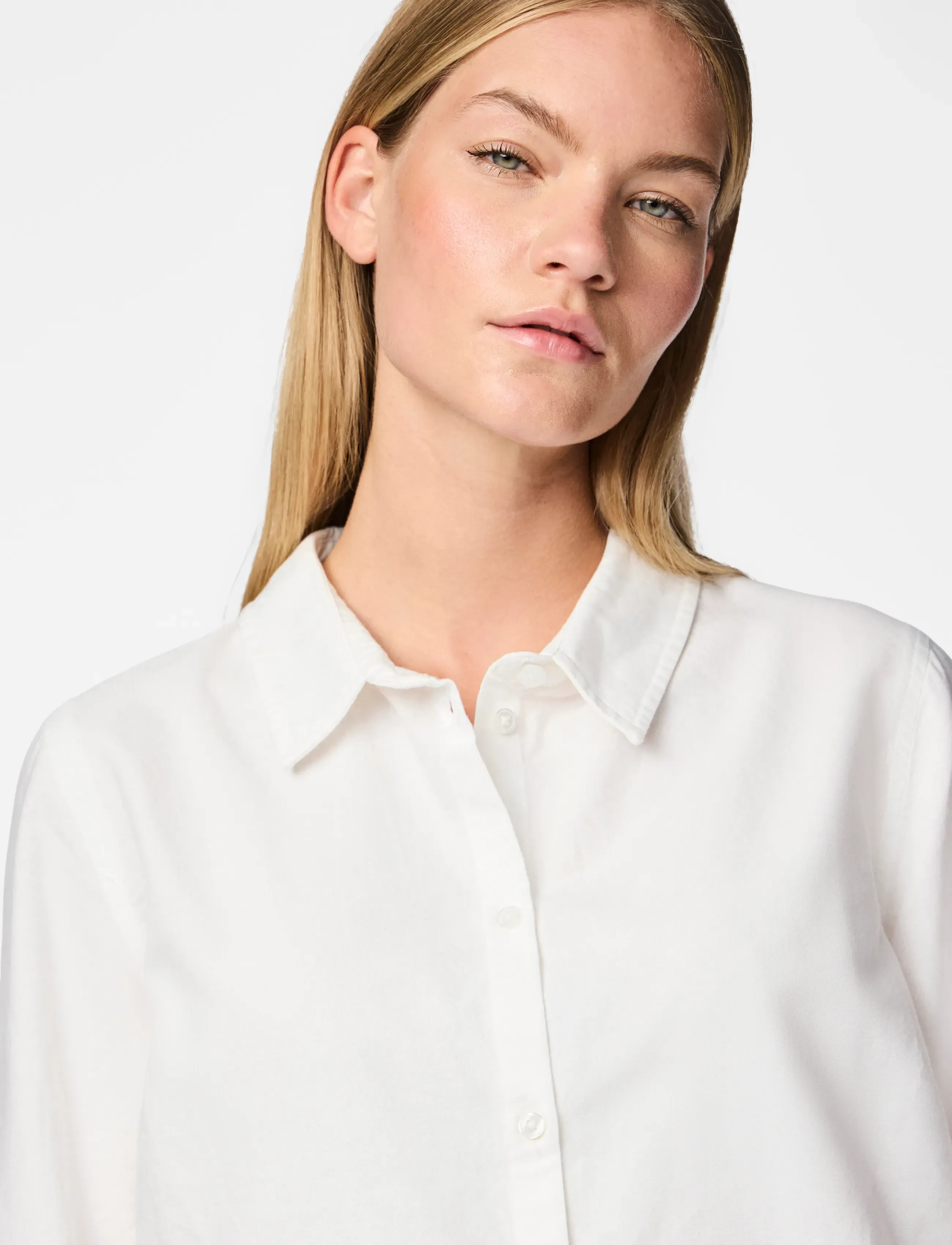 Pieces - PCIRENA LS OXFORD SHIRT WVN NOOS - langerma skyrtur - bright white - 5