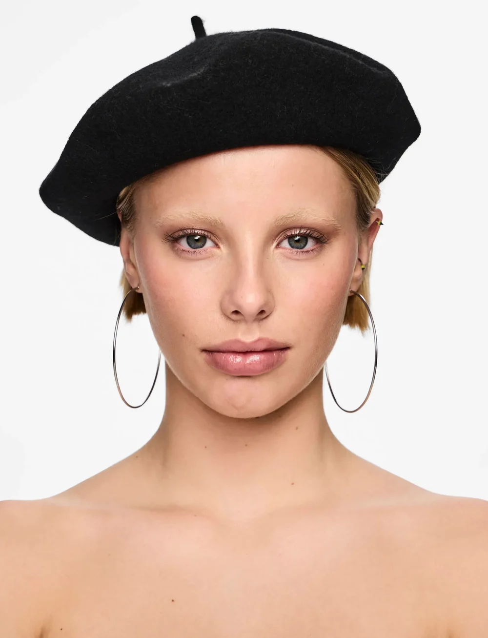 Pieces - PCFRENCH WOOL BERET - mütsid - black - 0