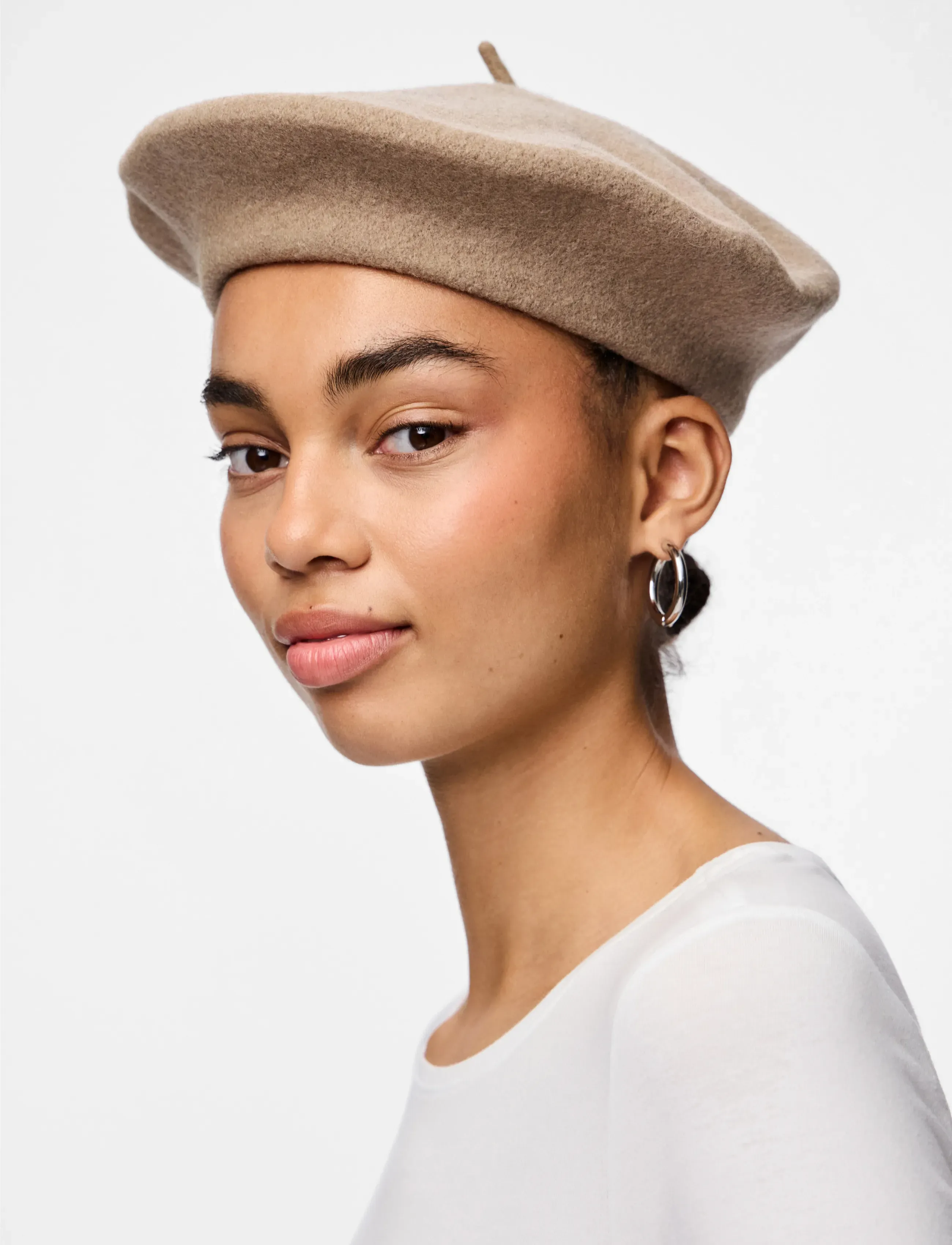 Pieces - PCFRENCH WOOL BERET - lägsta priserna - greige - 2