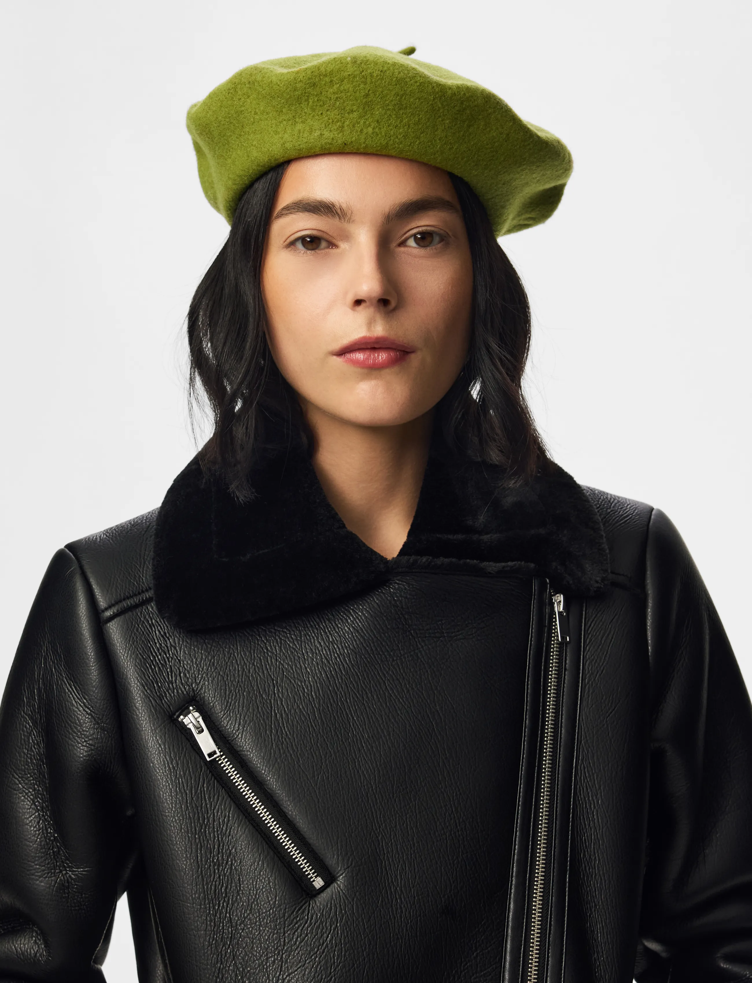 Pieces PCFRENCH WOOL BERET - Caps & Hats - WOODBINE / green