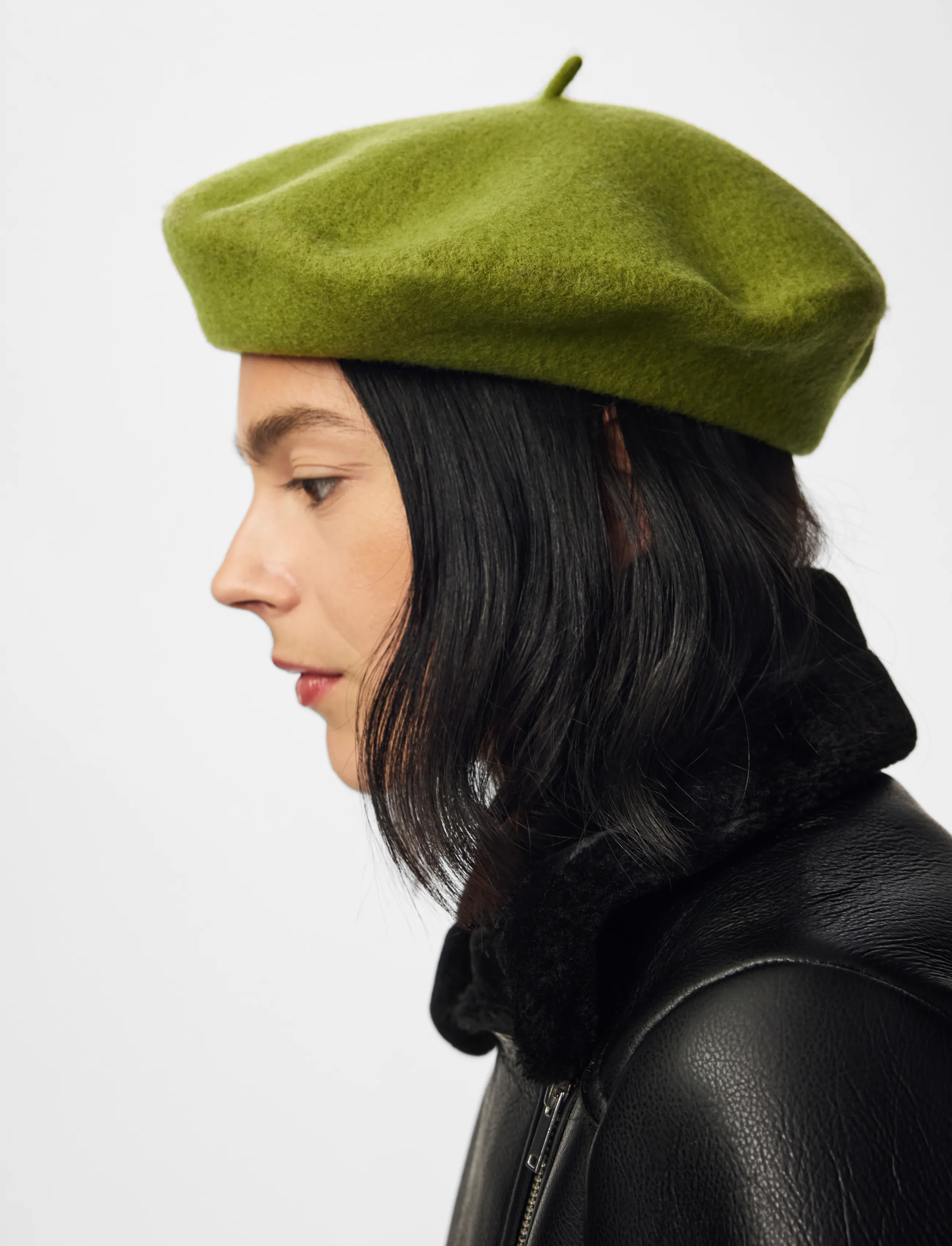Pieces - PCFRENCH WOOL BERET - hats - woodbine - 3