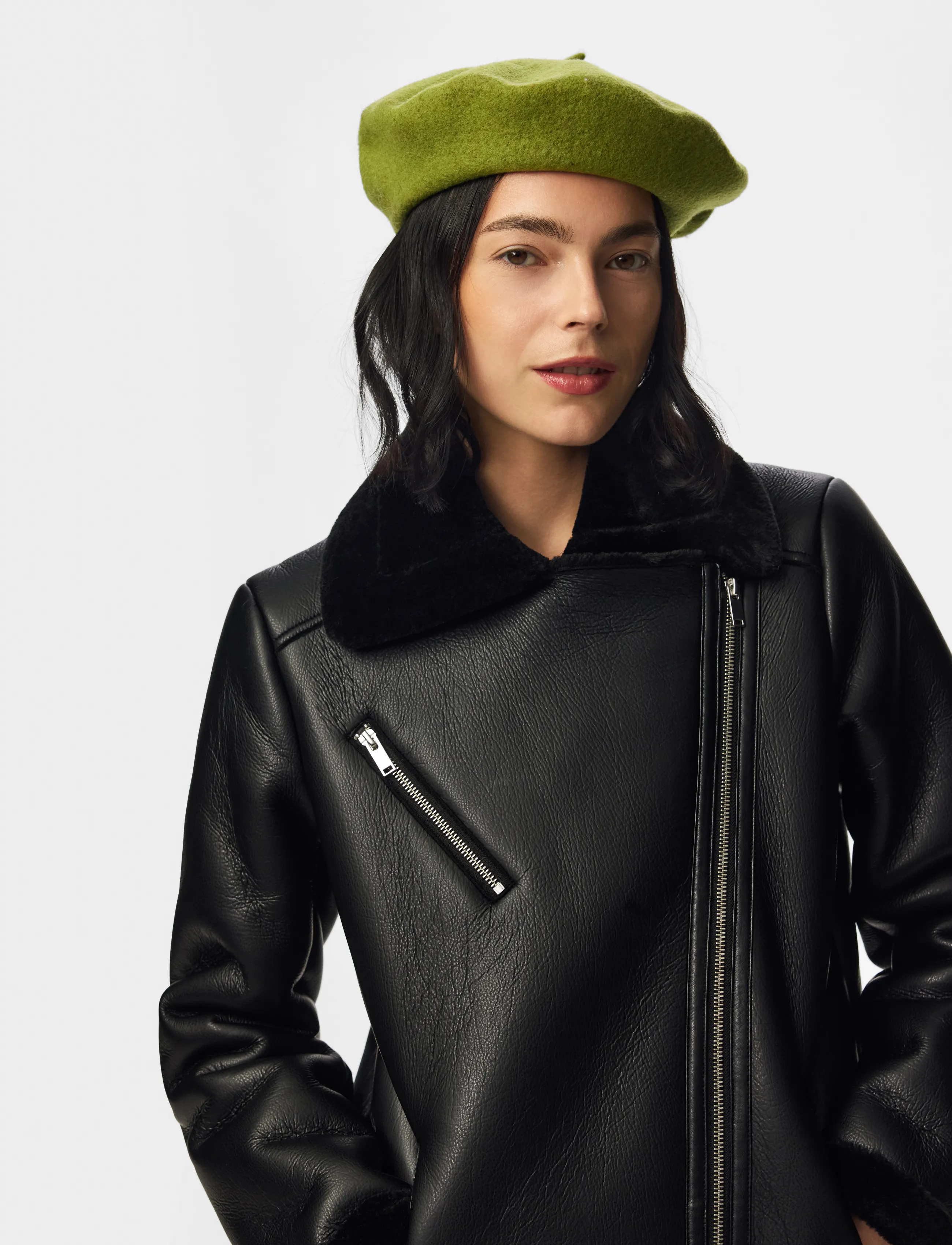Pieces - PCFRENCH WOOL BERET - hats - woodbine - 4