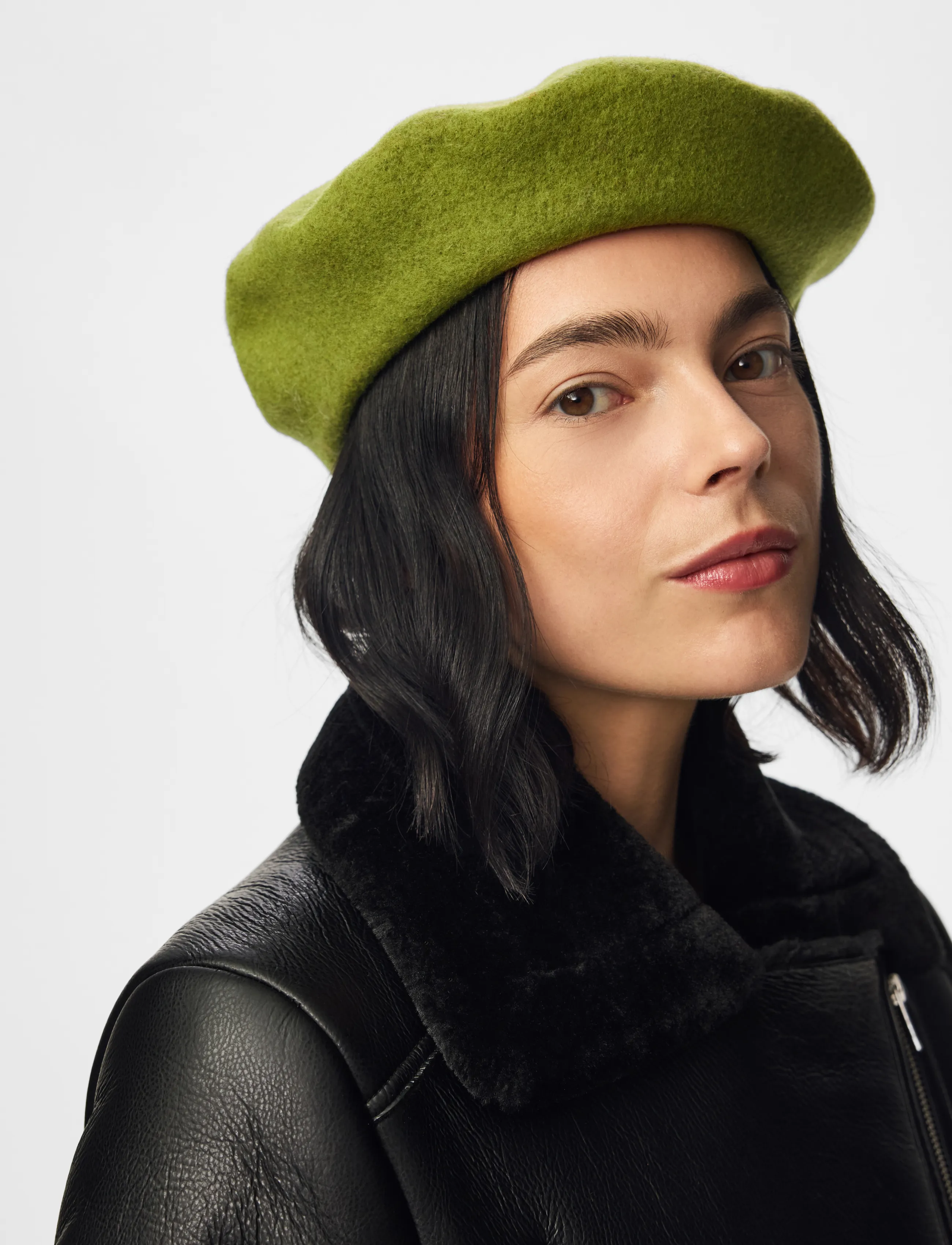 Pieces - PCFRENCH WOOL BERET - hats - woodbine - 5