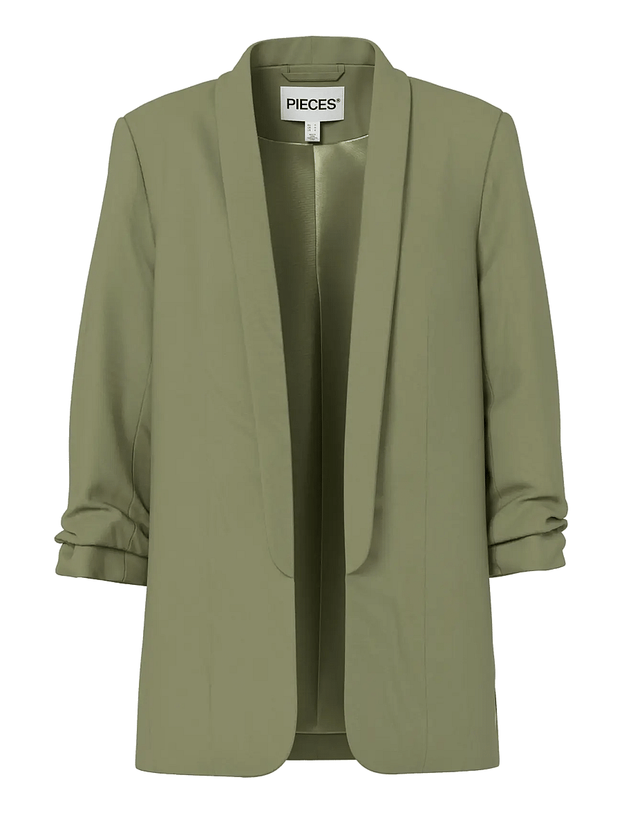 Pieces - PCBOSELLA 3/4 BLAZER NOOS BC - enkelknäppta kavajer - deep lichen green - 1