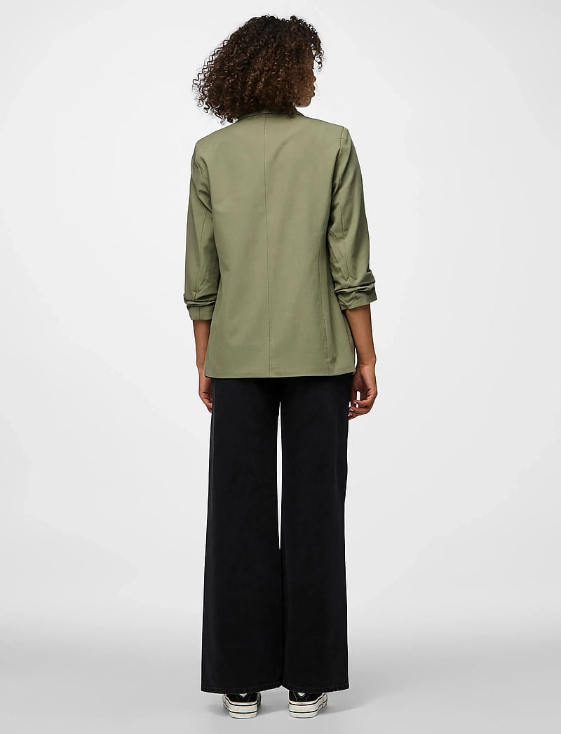 Pieces - PCBOSELLA 3/4 BLAZER NOOS BC - Ühes joones nööpidega bleiserid - deep lichen green - 3