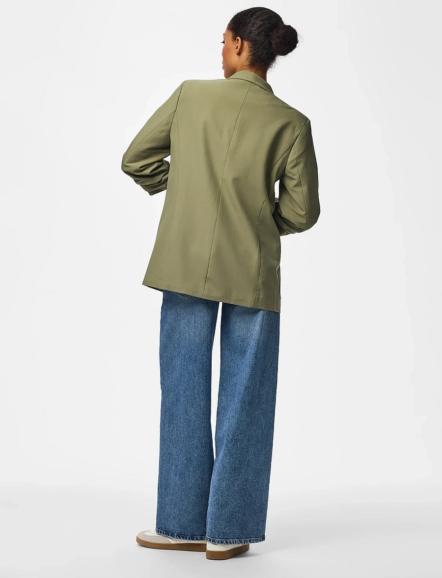 Pieces - PCBOSELLA 3/4 BLAZER NOOS BC - enkeltradede blazere - deep lichen green - 3